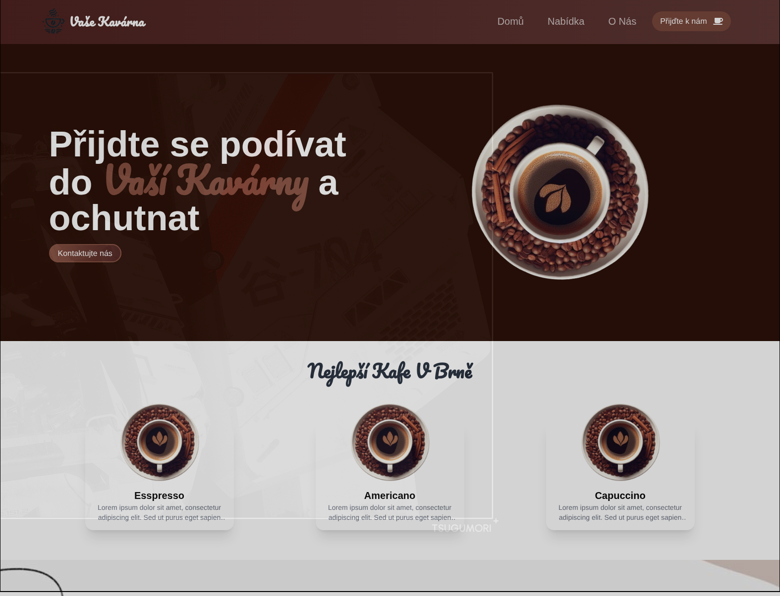 Ukázka webu Café Demo